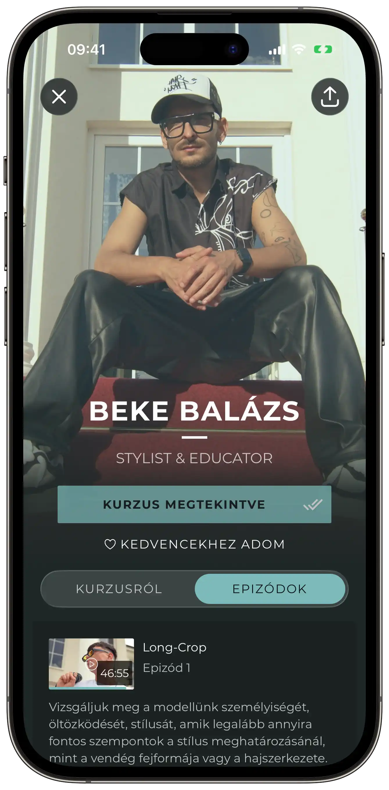 Learnz mobilalkalmazás kereső funkció kép