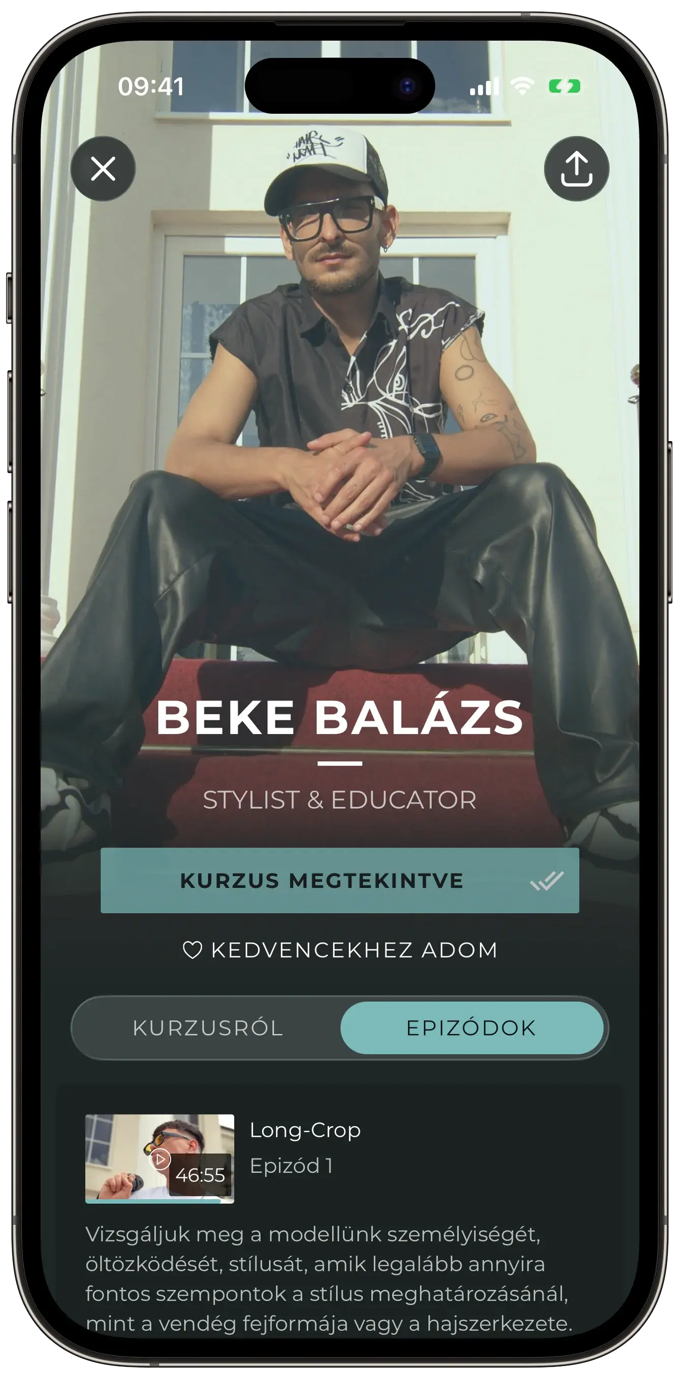 Learnz mobilalkalmazás kereső funkció kép