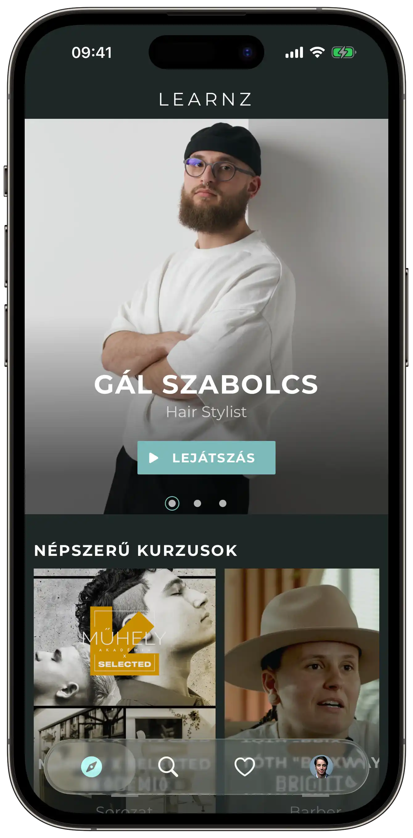 Learnz mobilalkalmazás előkép